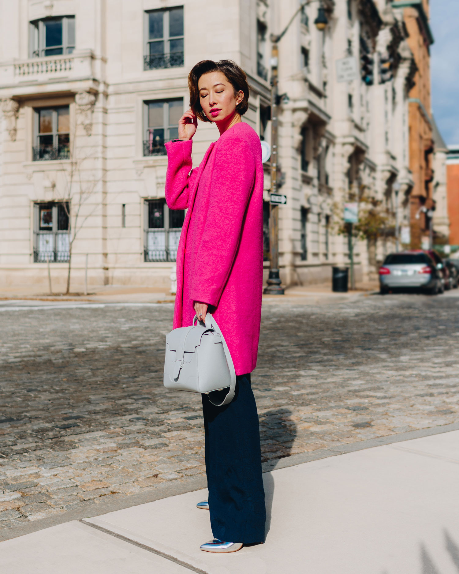 Mansur gavriel sale pink coat